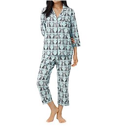 BedHead Pajamas Cozy Sweater 3/4 Sleeve Cropped PJ Set 4727133
