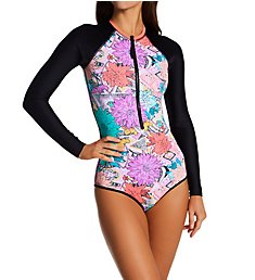 Body Glove Buzz Channel Long Sleeve Paddle Swimsuit 584764