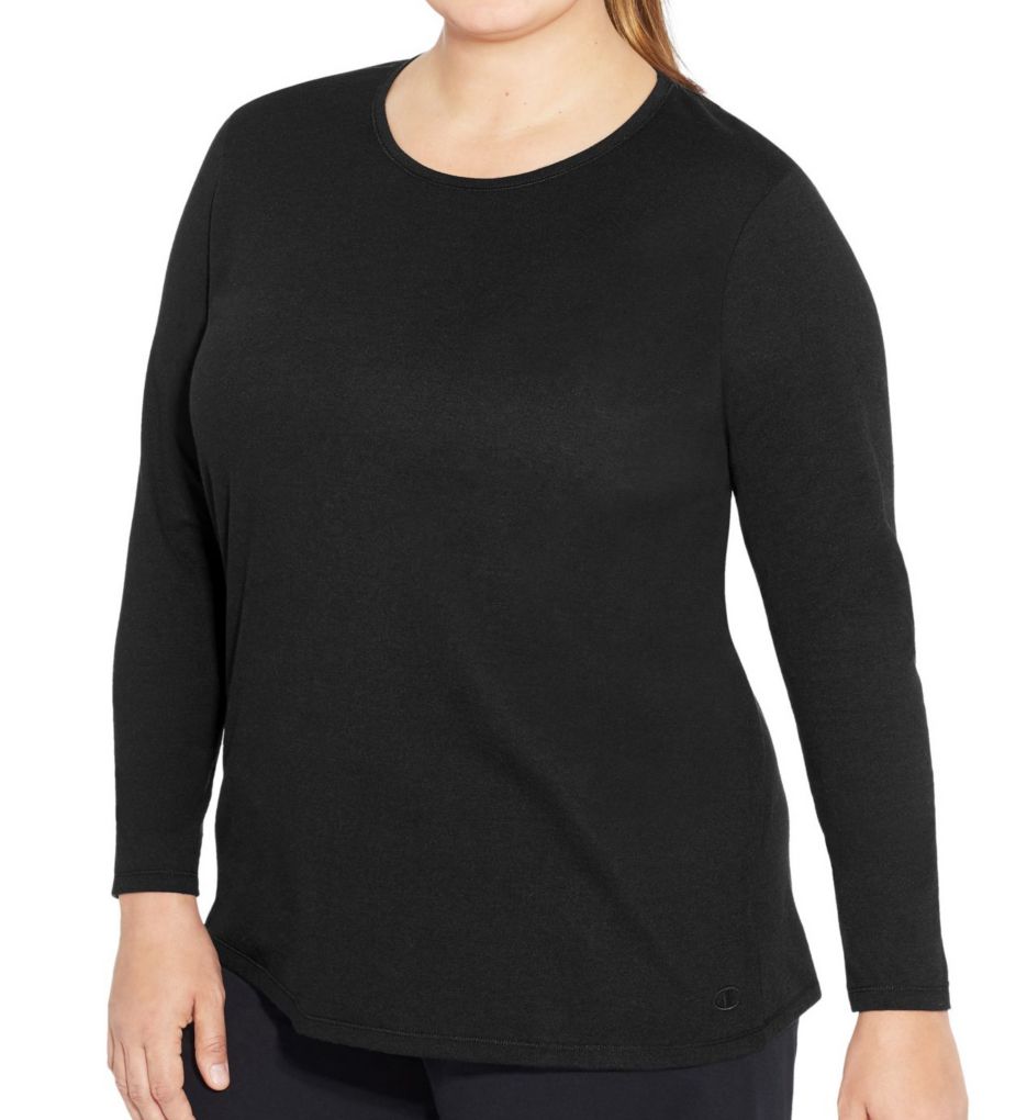 Champion C Vapor Plus Size Long Sleeve X-Temp Tee QW2913 Champion C Vapor Plus Size Long Sleeve X-Temp Tee QW2913
