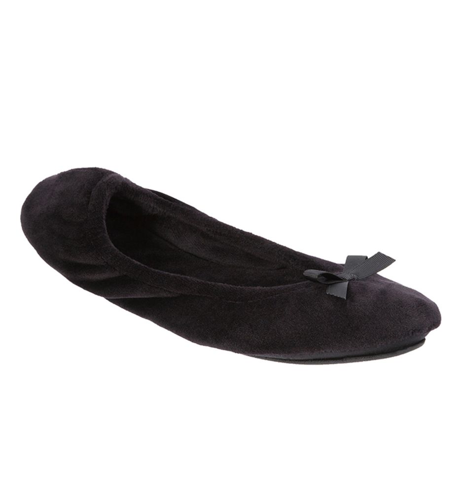 Dearfoams Plush Velour Ballerina Slipper 51710 Dearfoams Plush Velour Ballerina Slipper 51710