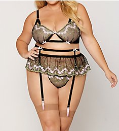 Dreamgirl Plus Size 3 Piece Embroidered Set 12899X