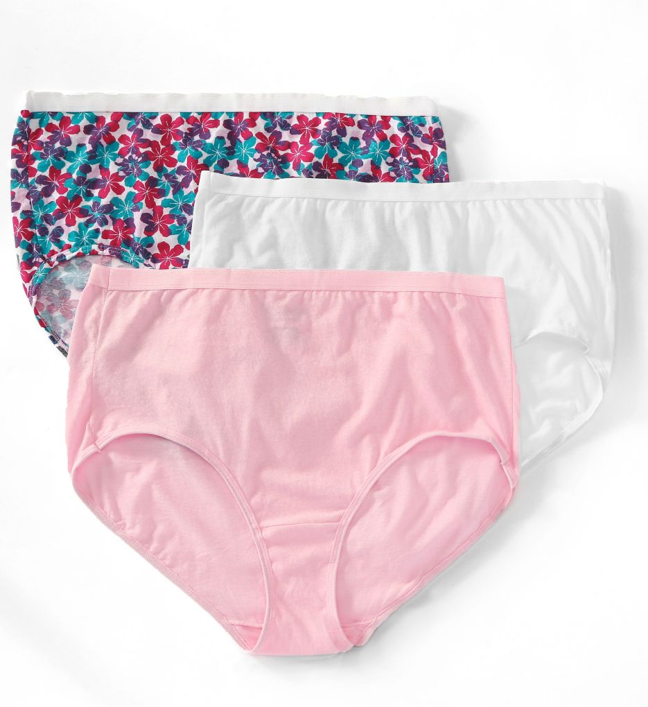 Fruit Of The Loom Fit for Me Plus Size Cotton Brief Panties - 3 Pack 3DBRASP