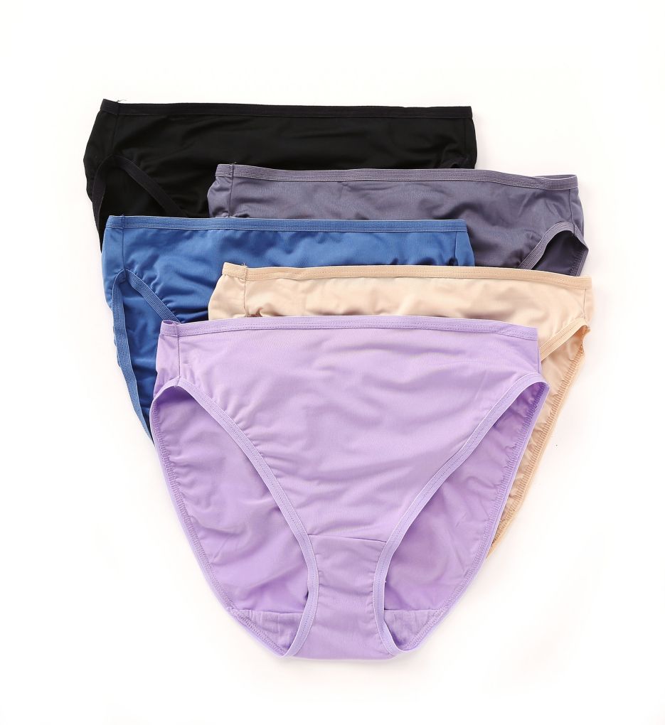 Fruit Of The Loom Assorted Microfiber Hi-Cut Brief Panties - 5 Pack 5DMF251 Fruit Of The Loom Assorted Microfiber Hi-Cut Brief Panties - 5 Pack 5DMF251