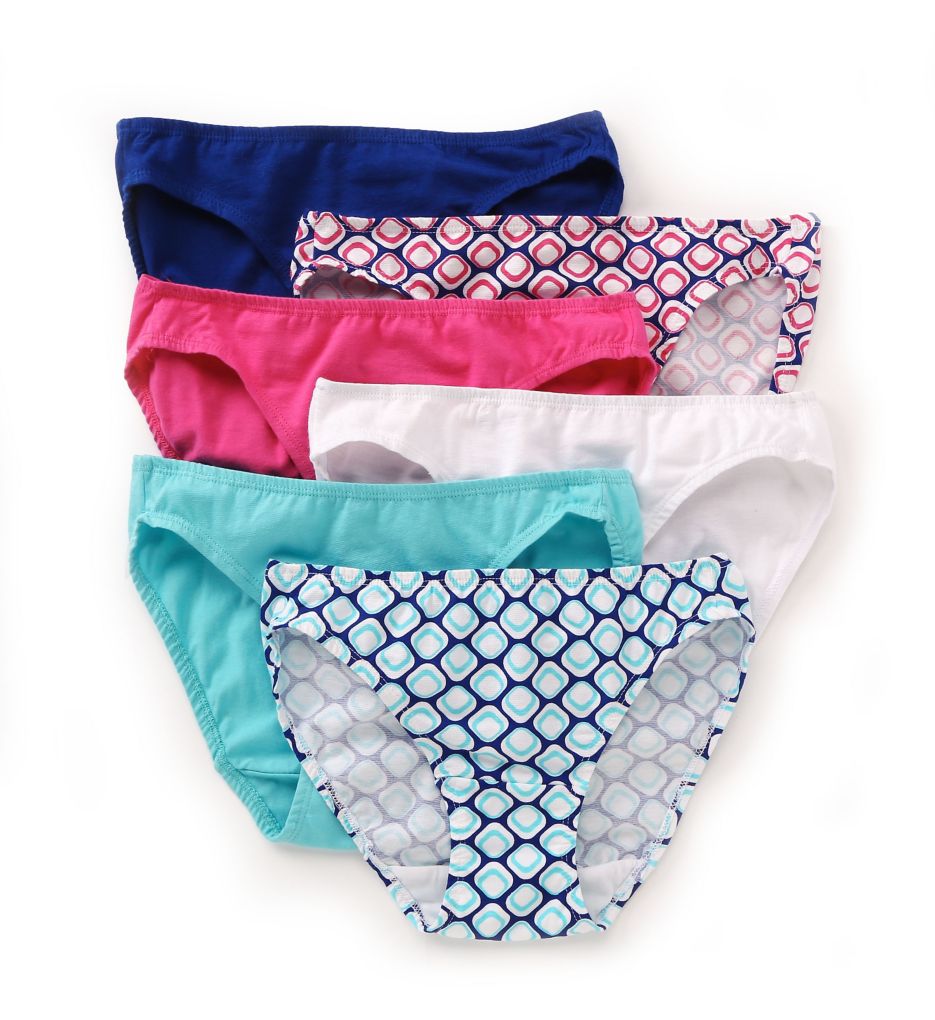 Fruit Of The Loom Assorted Cotton Stretch Bikini Panties - 6 Pack 6DCSBIK Fruit Of The Loom Assorted Cotton Stretch Bikini Panties - 6 Pack 6DCSBIK