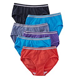 Fruit Of The Loom Heather Low Rise Brief Panties - 6 Pack 6DLRBH1