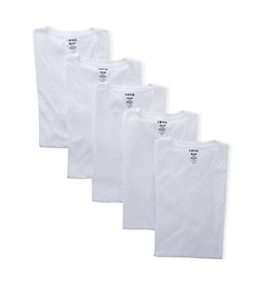 Izod Essentials Cotton V-Neck T-Shirts - 5 Pack 00CPT09